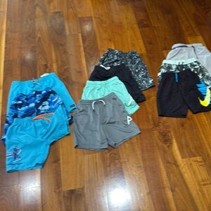 10 pairs of boys swim trunks and shorts - Nike, Tommy bahama, under armor etc